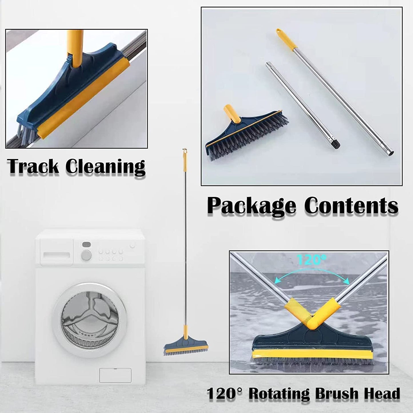 Keep your home spotless with this 2-in-1 floor cleaning brush.