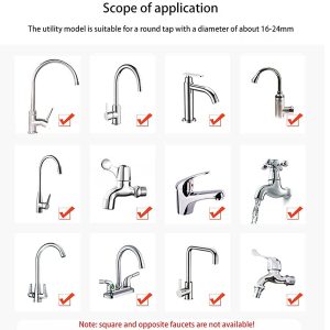 Kitchen Shower Splash Fan Faucet With Clip Water-saving Filter tap nozzle extended Each -