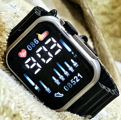 Black Stylish LED Digital Watch – Cell Operated Wrist Watch with Bright Display