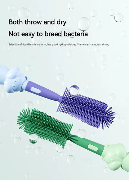 3-in-1 Silicone Baby Bottle Cleaning Brush Set