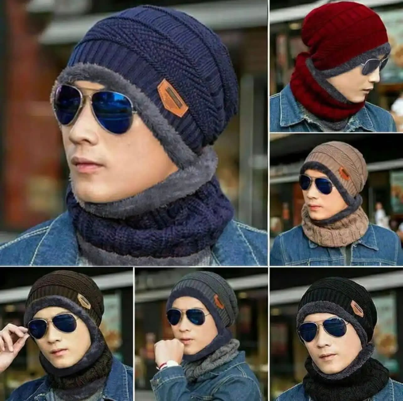 Wool Cap With Neck Warmer