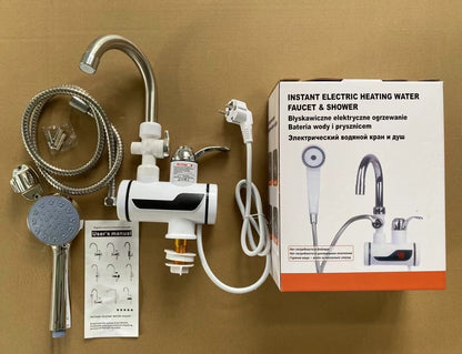 Electric Hot Water Heater Faucet Kitchen Instant Heating Tap Water | Best Quality Water Heater - With Shower